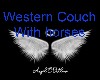 Western couch with horse