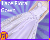 mj Lilac Flora Lace Gown