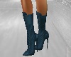 Fall Leather  Blue Boots