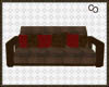[C]BROWN LEATHER COUCH