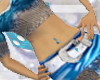 Seaquined Blue Satin