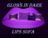 Glows in Dark Lips Sofa