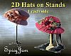 2D Antq Hats w/Stands