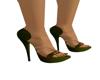~AnMhi~ Olive/Gold Pumps