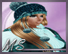 MS!Winter Hat Teal GoldB