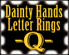 Gold Letter "Q" Ring
