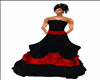 dress Gown noir et rouge