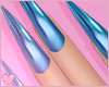 Azure Stiletto Nails