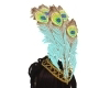 Peacock feathered hat