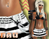 Punkstress skirt wht