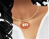 ORANGE M&M NECKLACE