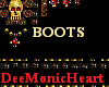 Skull boots kneehigh blk