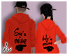 . Hoodie couple red f! .