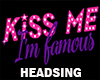 Kiss Me Im Famous sign