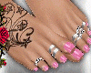 Feet+Tattoo+Pink Nails