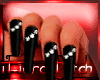 1FB~BlackDia Satin Nails