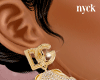 🅽 SHELL GOLD EARRINGS