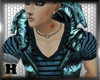 !H! B-Coat Blue Stripped