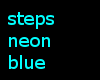 steps neon blue