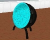 Teal Sphere Chair w/Pose