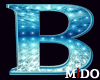 M! B Blue Letter Neon