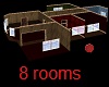 8 room building