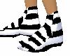 *sio* striped socks b/w