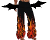 flame bat jogging pants