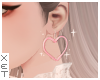 ✘ Pink heart earrings.
