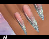 M_Silver gliter nails