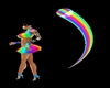 Rainbow Raver Poi Ball