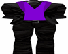 Purple/Black Muscle Suit