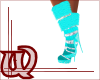 Winter boots silver teal