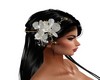 hair flowers white gold