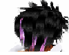 black & purple emo hair