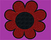 Red Black Flower Rug