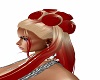 red and blonde up do