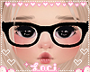 ❥ Black Nerd Glasses