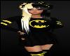 Pretty BATGIRL Batman Halloween Costumes Yellow BLack Dress BOWS