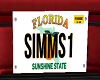 SIMMS1 LICENSE PLATE