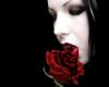 goth women and rose