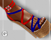 USA Red Blue Sandals