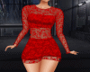 Elegant Red Lace Dress