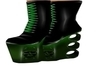 Green Skull PVC Boots