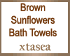 Brwn n Sunflowers Towels
