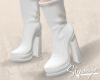 S. Boots Leather White