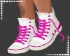 C- White & Pink Sneakers