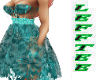 geemed teal lace dress
