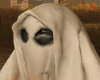 Ghost sit with pumpkin