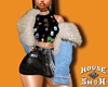 *HS Fur Denim Jacket Tan
